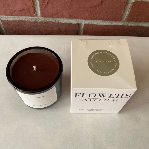 Flowers Atelier Sage Woods 100% Soy-Coconut Wax Candle NEW - Picture 4 of 12